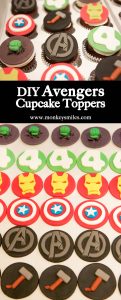 DIY Avengers Cupcake Toppers