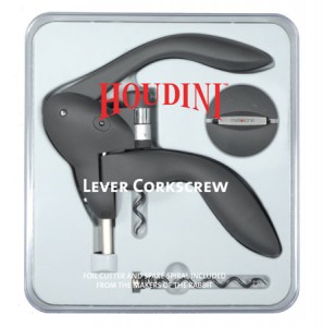 houdini lever corkscrew bottle opener